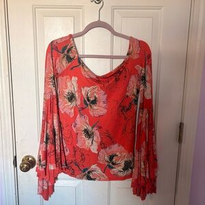 Floral Red Women's free people Top